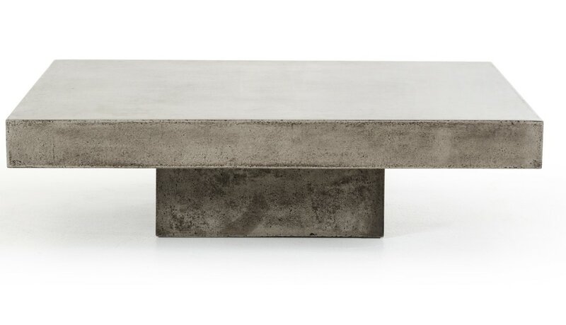 Pedestal coffee table deals square